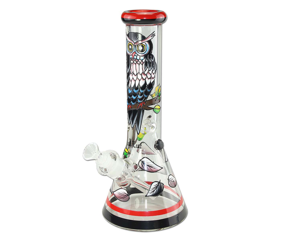 Night Owl - Hand Painted Glass Ice Bong 